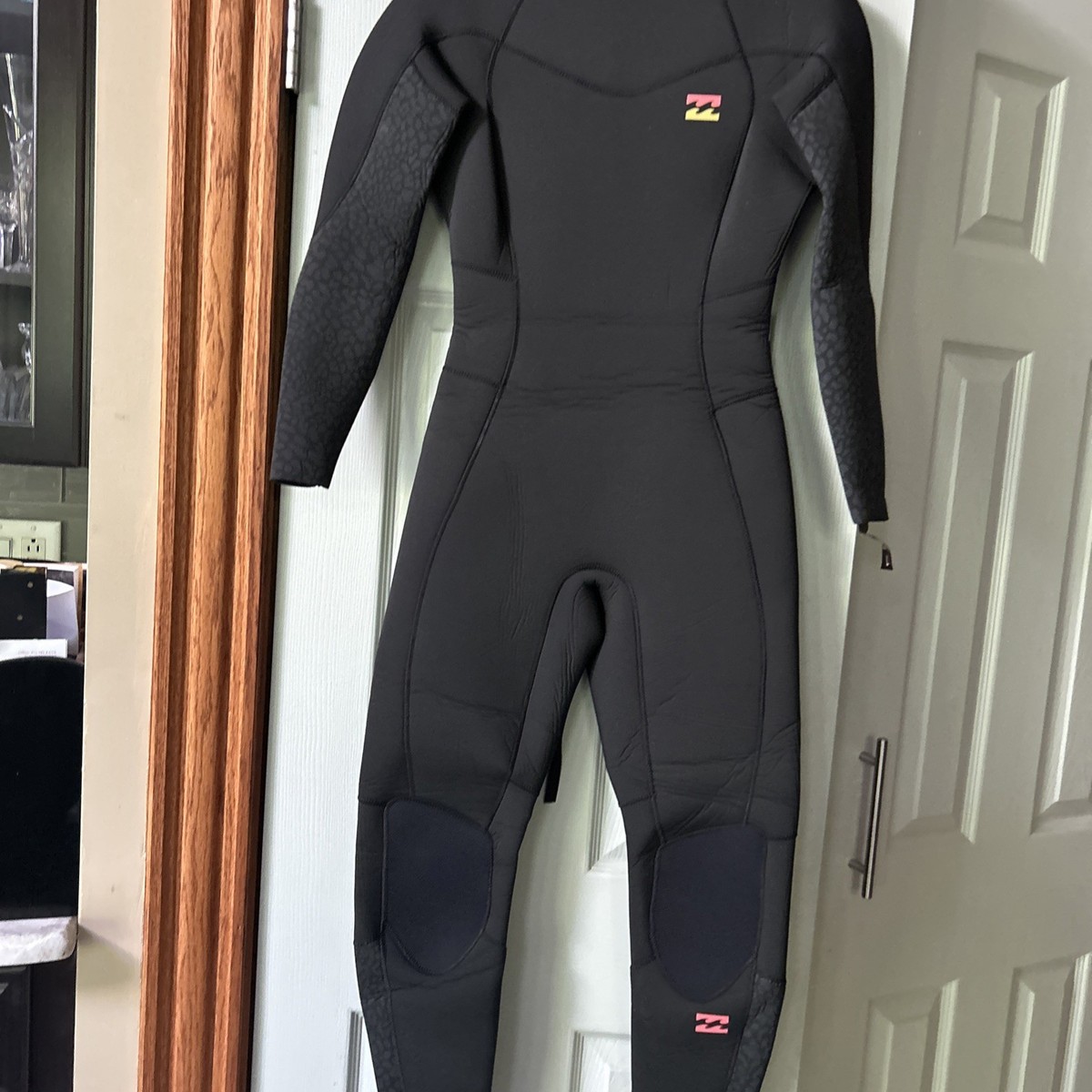 Billabong Synergy 3/2 Back Zip Full Wetsuit Tribal Print Mint