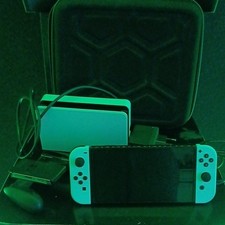Nintendo Switch OLED 64GB Weiß mit Dock, Net...