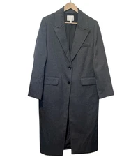 H&M Charcoal GrayWomen's Single BreastedBlazer Coat Size M