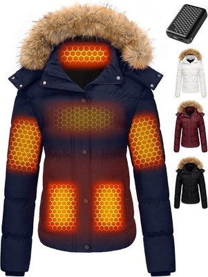 Wulcea Graphene Heated Jacket Women 12V 18400mAh Open Box Size MEDIUM