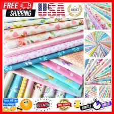 50pcs 10 x 10 inches 25cmx25cm Cotton Fabric Squares Quilting Sewing Floral P...