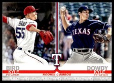 2019 Topps Update Kyle Bird / Kyle Dowdy #US183 Rookie Texas Rangers