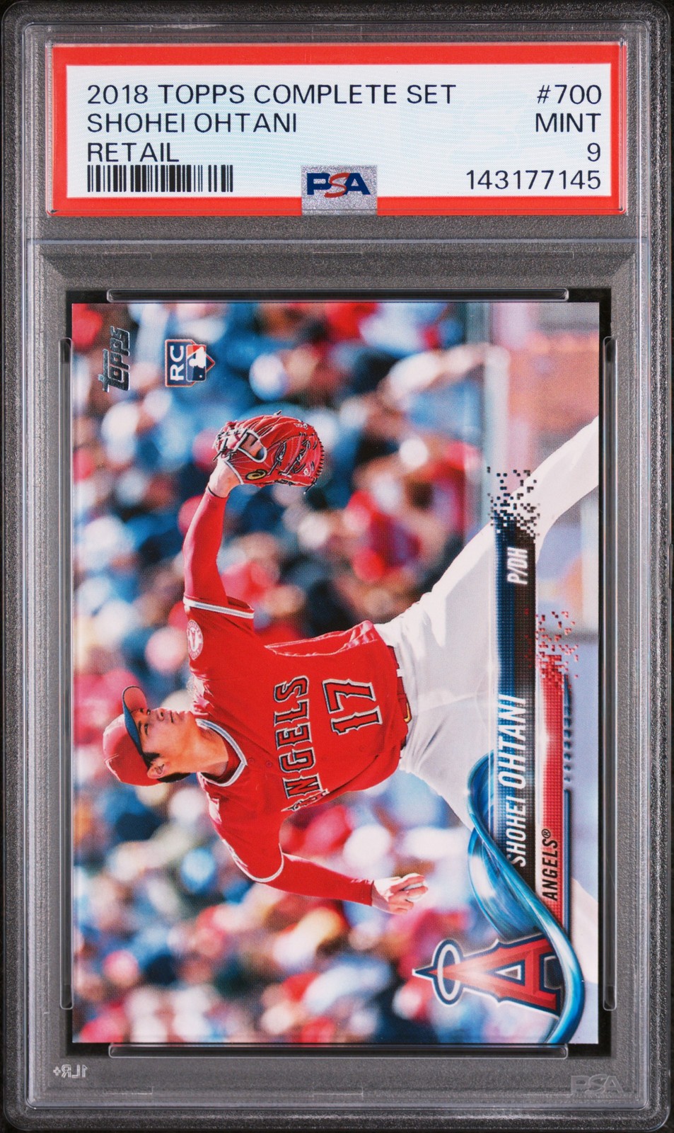 2018 TOPPS COMPLETE SET RETAIL #700 SHOHEI OHTANI ROOKIE RC PSA 9