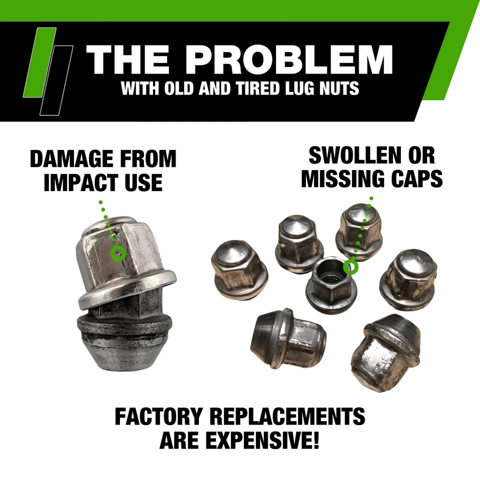 Chrome Lug Nuts for 2011-2019 Ford Fiesta with Factory Wheels - Image 3 of 4