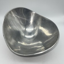 Nambe 569 Silver Metal Butterfly Serving Bowl Aluminum Alloy Large