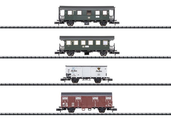 "Trix Spur Minitrix N 15002 Wagenset \"Gmp\" GüTerzug Mit PersonenbeföRderung Db"-image