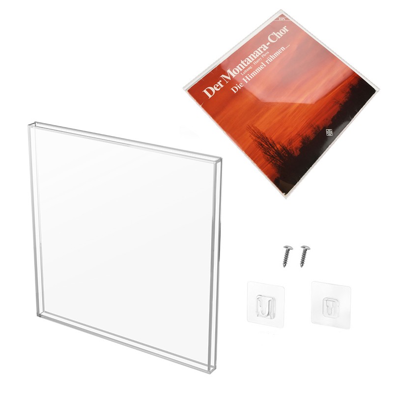 Acrylic Clear Vinyl Record CD Display Case Dust Cover