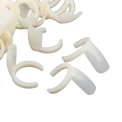 Ring Natural False Nail Art Tools Polish Pops Display Übungstipps, 50