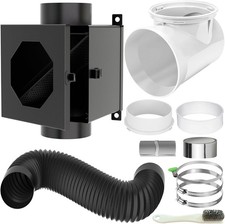 Dryer Lint Trap, Metal Dryer Duct Lint Trap Lint Catcher Collector Box with 90