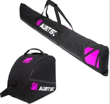 Aumtisc Padded 2 Piece Ski and Boot Bag Combo, Up to 200cm  Boots Up to Size 13