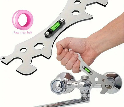 Shower Installation Multi-Tool Wrench with Level - for Faucet & Pipe Adjustment
