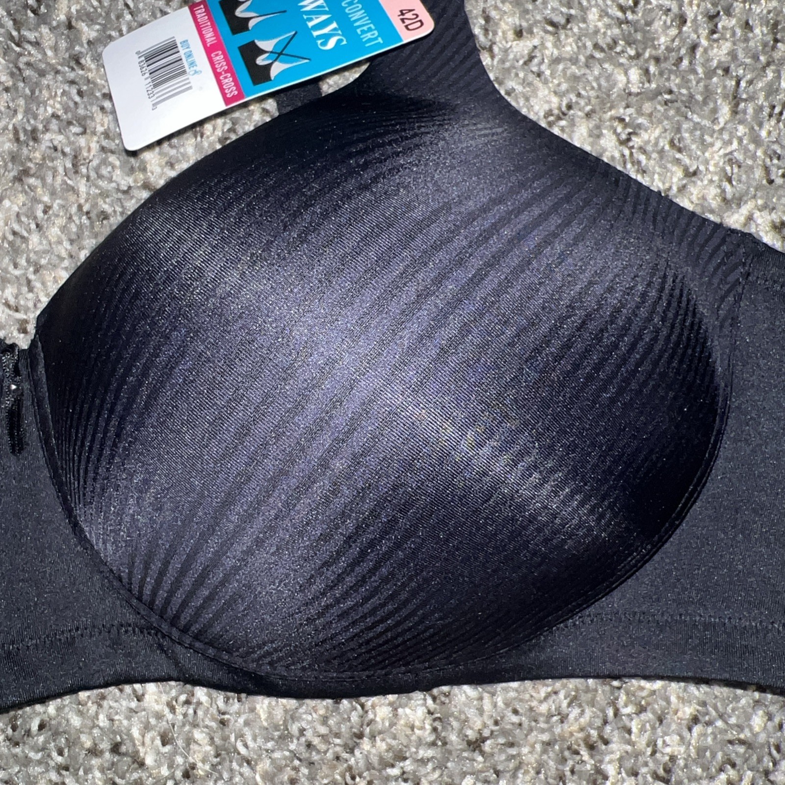 Vanity Fair Bra Women 42D  Mid Black Wirefree Convertible