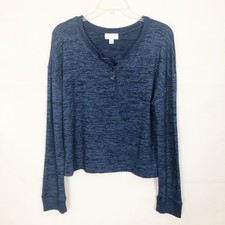 Love by Gap Marled Womens Blue Cropped Top/Sweater Size Medium