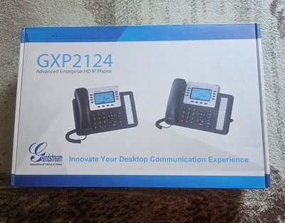 Grandstream GXP2124 HD IP Phone 4-Line VoIP Desk Phone PoE Speakerphone