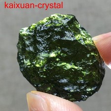 Cristal de moldavite brut véritable cristal de moldavite 31 ct de République tchèque certificat PIC