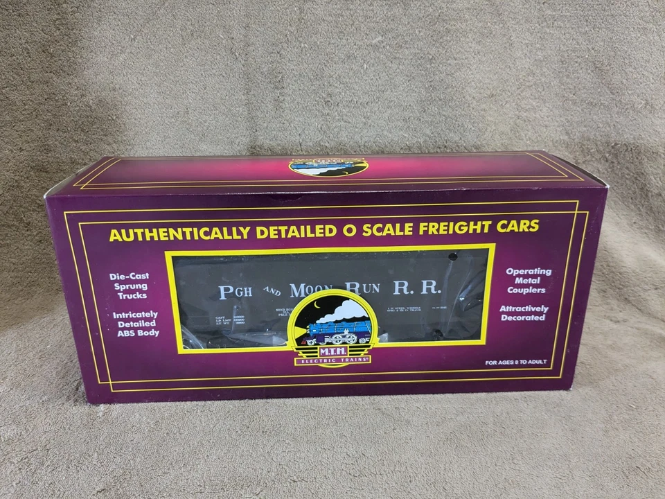 MTH 20-97487 O P&MR PGH MOON RUN Offset 2-Bay Hopper Car w/Coal Load 9145 - Image 2 of 4