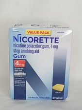 Nicorette Gum Original 4mg 170 Count EXP 10/28 New Sealed Stop Smoking Aid
