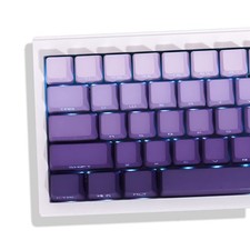 134 Keys PBT Doubleshot Keycaps OEM Profile Side Pint Keycaps Fit for 61/64/8...