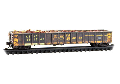 CSX exRailgon Greenville 52'6'' Mill Gondola Weathered Micro-Trains 170 144 050 N