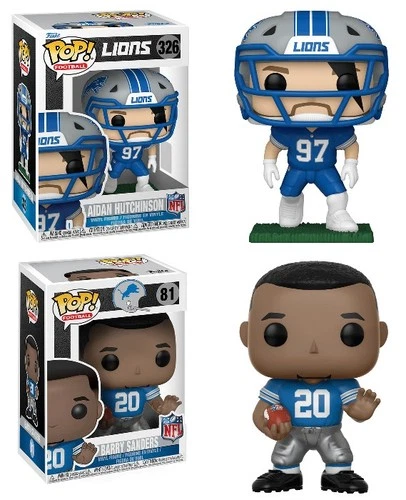 Aidan Hutchinson / Barry Sanders Detroit Lions) NFL Funko Pop! Combo