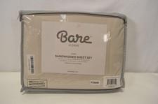 NWT Bare Home Sandwashed Premium Microfiber Sheet Set Size Queen
