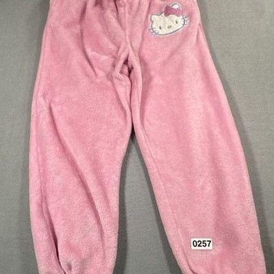 Hello Kitty Sanrio Plush Fleece Pink Lounge Joggers Pants