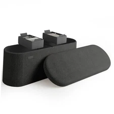 StorageBud Storage Ottoman Bench, 43 Inch Storage Bench for Oval - 43" Black