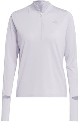 adidas Damen Shirt fast 1/2 zip hr5704, Hel-Lila, Gr: L