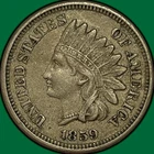 1859 Indian Head Cent Extremely Fine XF Coin #33495