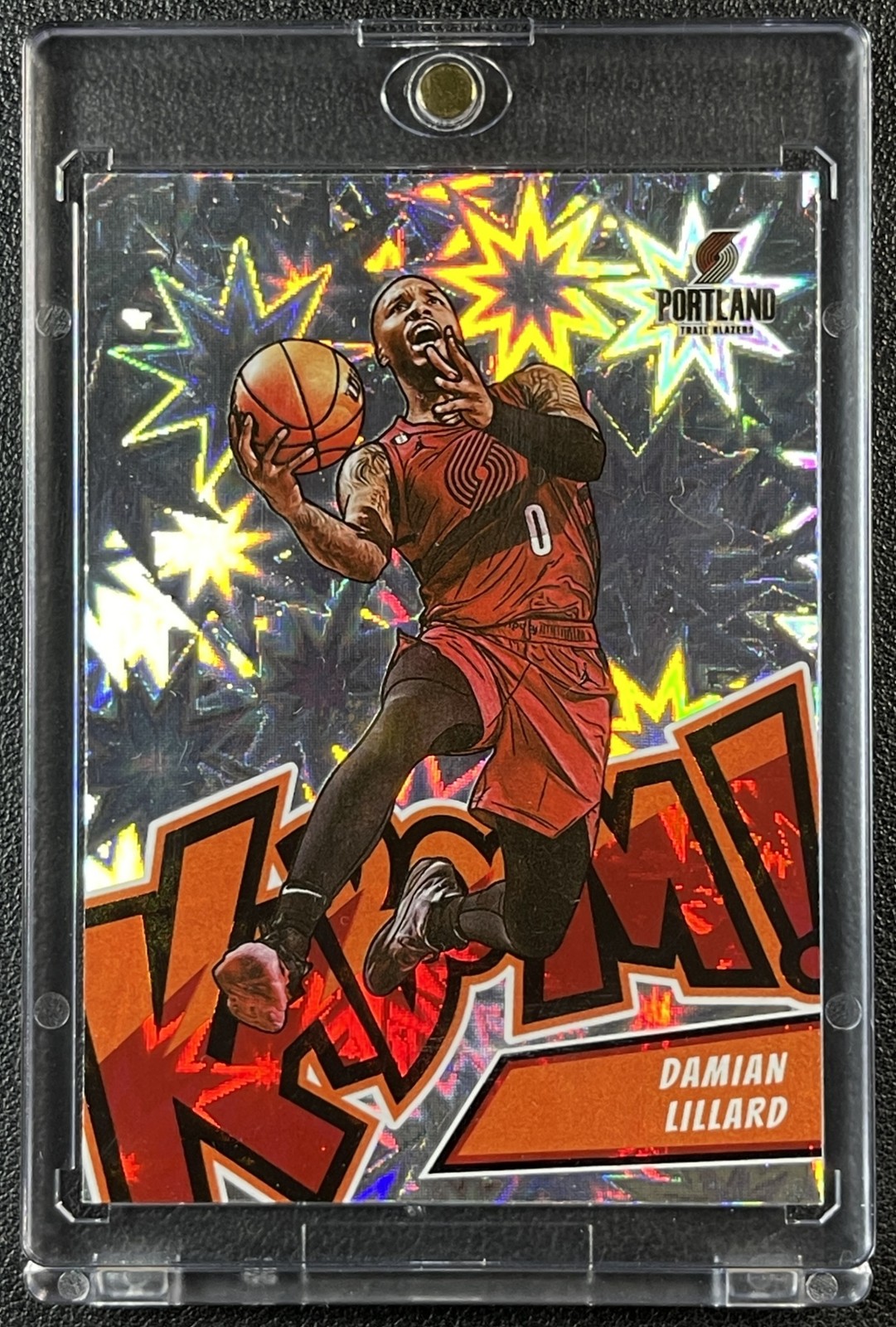 DAMIAN LILLARD 2022-23 PANINI CROWN ROYALE #9 KABOOM SSP TRAIL BLAZERS