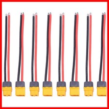 Versatile 8-Count XT60H Plug Set with Soft Silicone Wire for Drones & RC Models