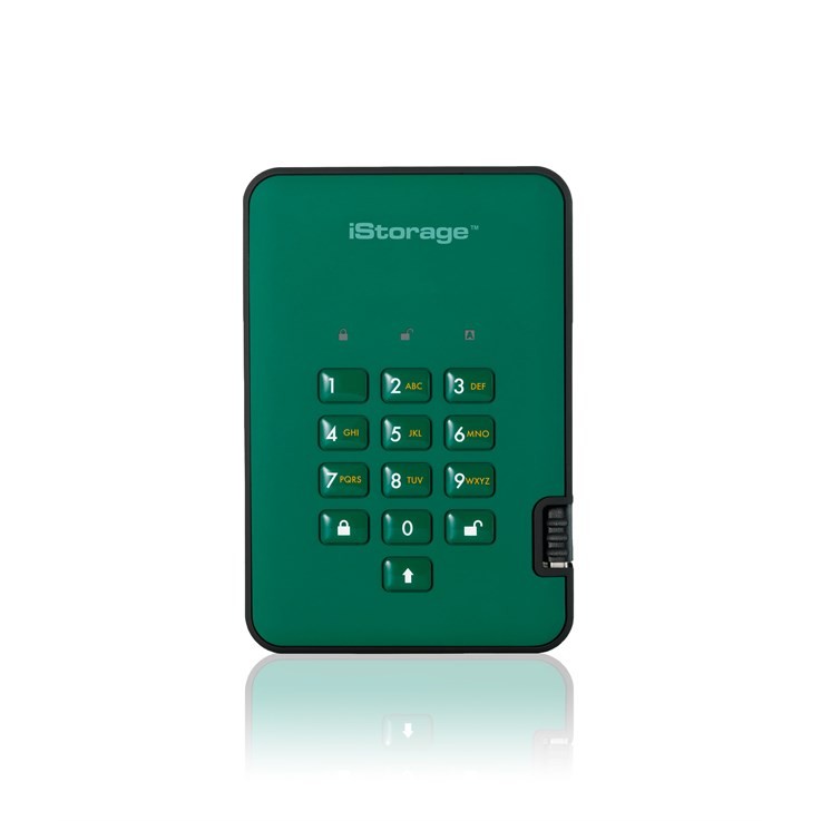 iStorage diskAshur� SSD 2TB Green | Secure Portable Solid State Drive |AES-XTS 2