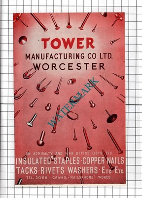 Tower Manufacturing Co Ltd Worcester / Tinsley Wire Industries - 1954 Werbung