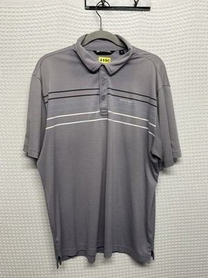Travis Matthew Gray Snake Logo Short Sleeve Golf Polo Shirt Men XL Vietnam