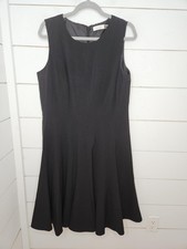 Calvin Klein size 14W black fit & flare midi dress. Classic little black dress
