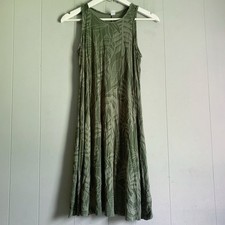 OLD NAVY Olive Palm Beachy Tank Dress XS