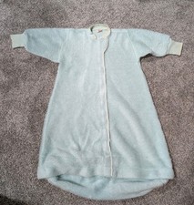 Vintage Baby Sleeping Gown Fleece Green 70s