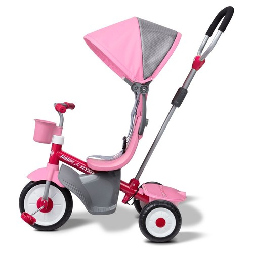 Radio Flyer Adjustable Toddlers Kids Trike Pink 4-in-1 Stroll Canopy - Picture 24 of 24
