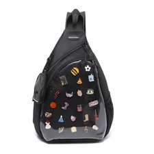 Oxford Ita Bag Kawaii Pin Display Chest Pack Shoulder Backpack Hiking Daypack