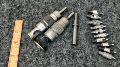 2 SCHRILLO  Microstop Countersink Cage +  Cutter set 1/2'' & 3/8''