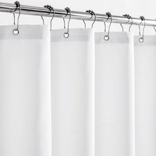 Extra Long Waterproof Fabric Shower Curtain Liner with 3 Large Magnets,72 x 84 i