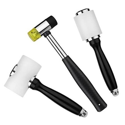 3PCS Leather Hammer, Leather Mallet Craft with Straight Head Hammers, Nylon 