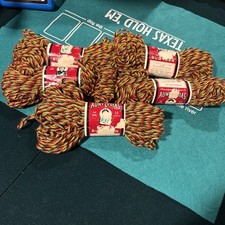 Vintage Aunt Lydia's Heavy Rug Yarn 304 Multi-color  5 Skeins 50 Yards each