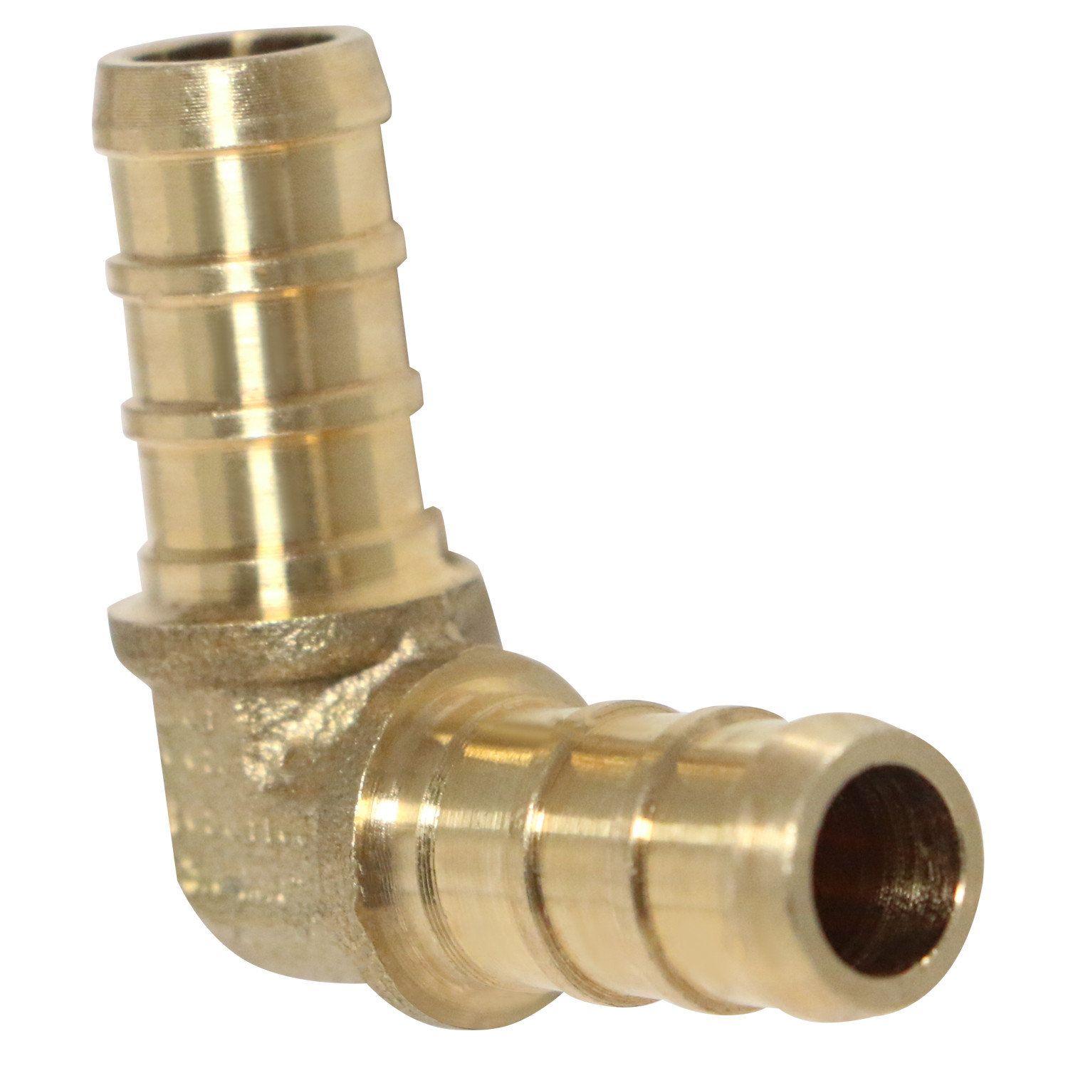 1 Pack XFITTING 3/8" PEX-B Barb Elbow Fitting, Lead Free Brass, NSF