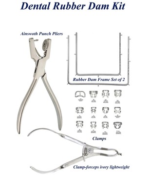 Dental Instrumente für Kofferdam Klammer Ainsworth Clamps Forceps Ivory frames 2