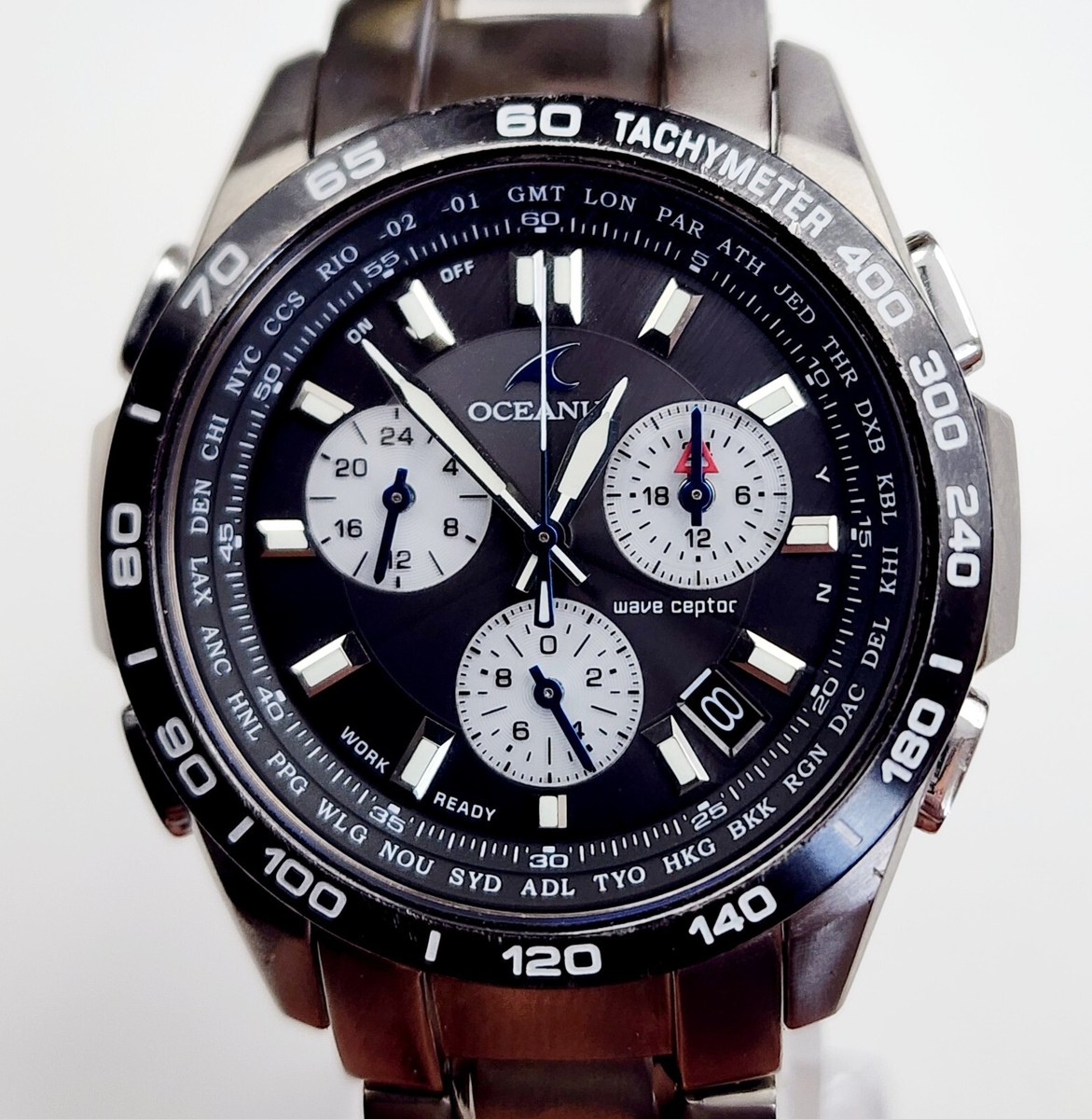 Mens JAPAN SOLAR TITANIUM ALARM CHRONOGRAPH Watch CASIO Mens JAPAN SOLAR TITANIUM ALARM CHRONOGRAPH Watch CASIO