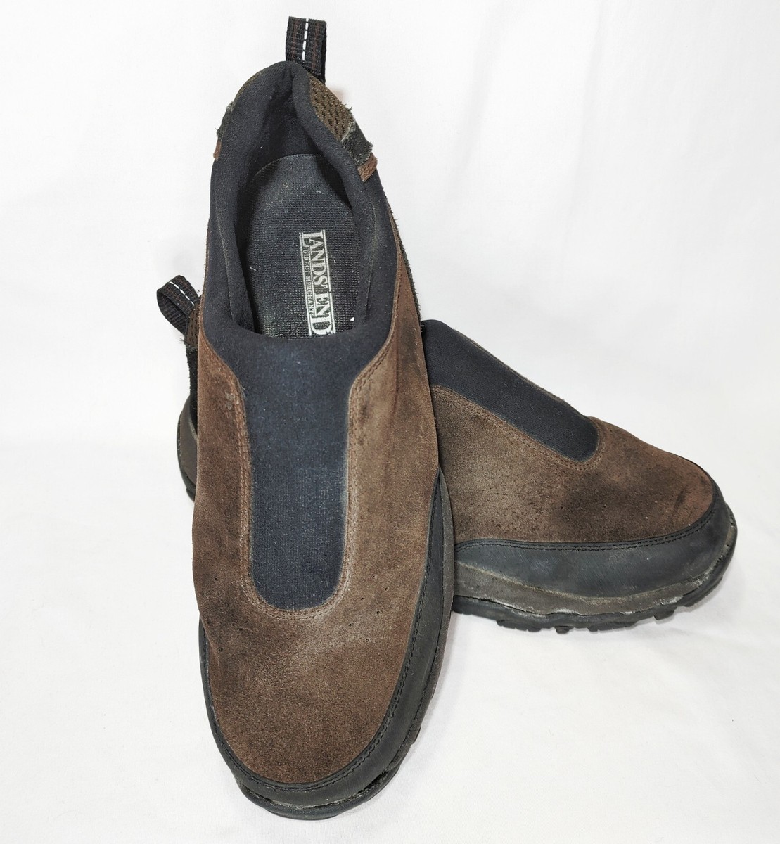 Land\'s End Men\'s Brown Suede Loafers hiking trail/walking shoes size 9HB Lands main image 4
