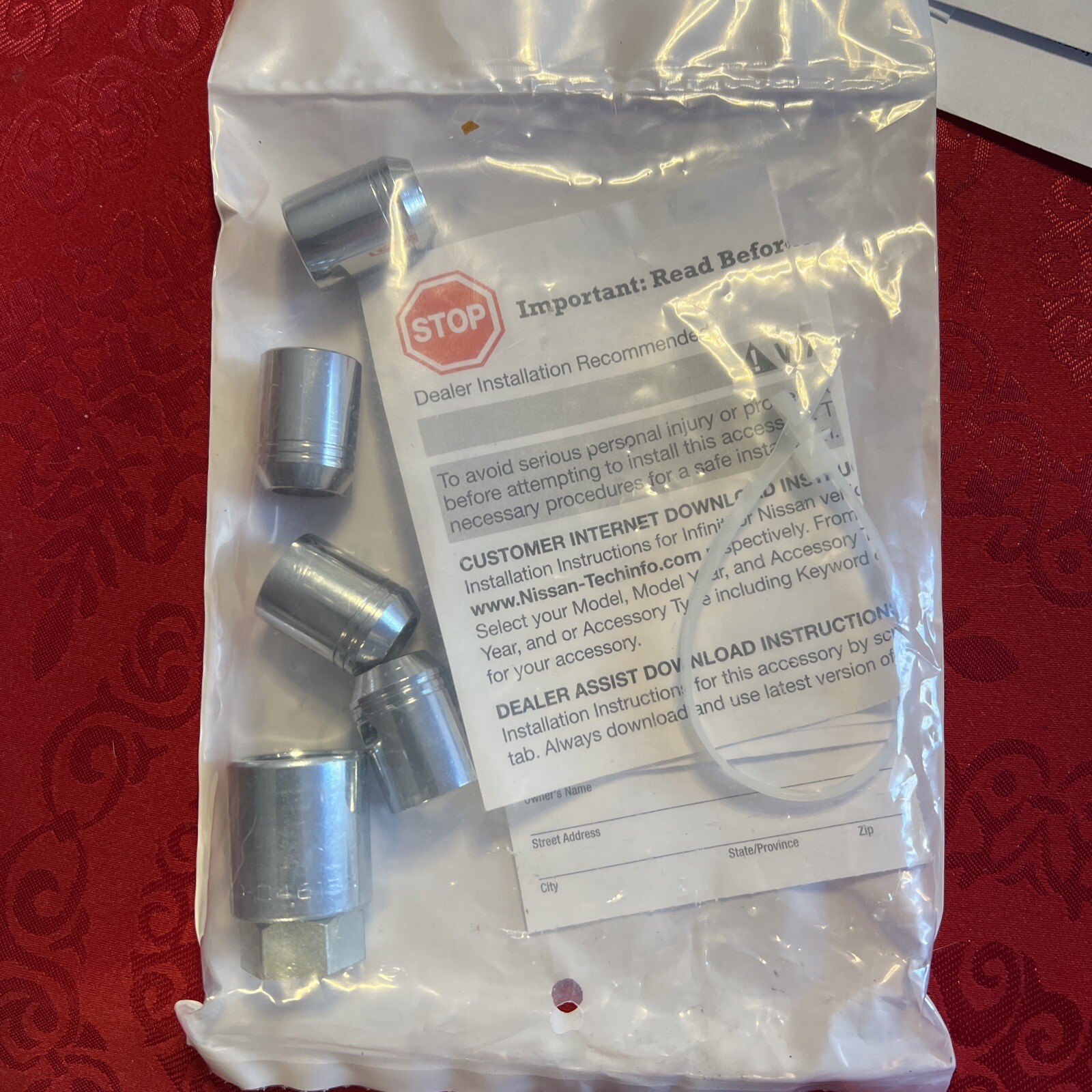 New Genuine OEM Factory Nissan WHEEL LOCKS Lug Nuts 999H1A7003 Sealed