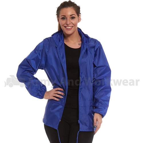 Damen Cagoul Regenjacke Mantel Kagoul Kapuze Pac A Way Mac Duschfest Parka - Bild 3 von 13