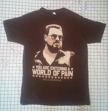 Vintage Universal Studios Big Lebowski You Are Entering A World Of Pain T-Shirt